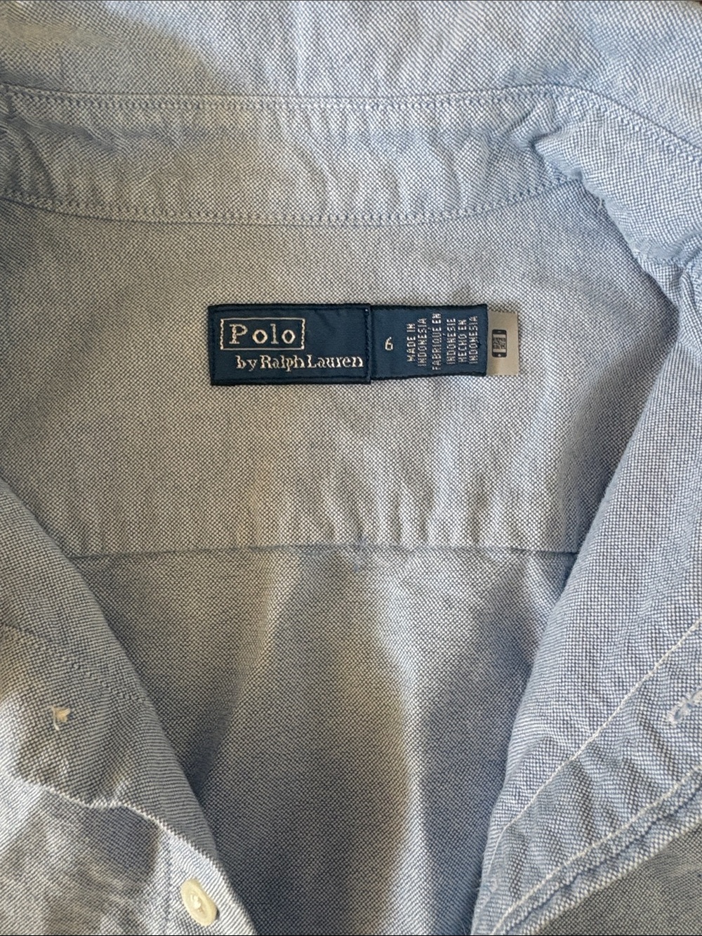Polo by Ralph Lauren Light Blue Short-Sleeve Tie-Front Button-Down Shirt - Picture 2 of 5